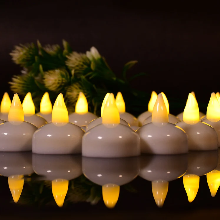 Best-Selling Set of 24 Flameless Floating Tealight Candles for Weddings and Decor